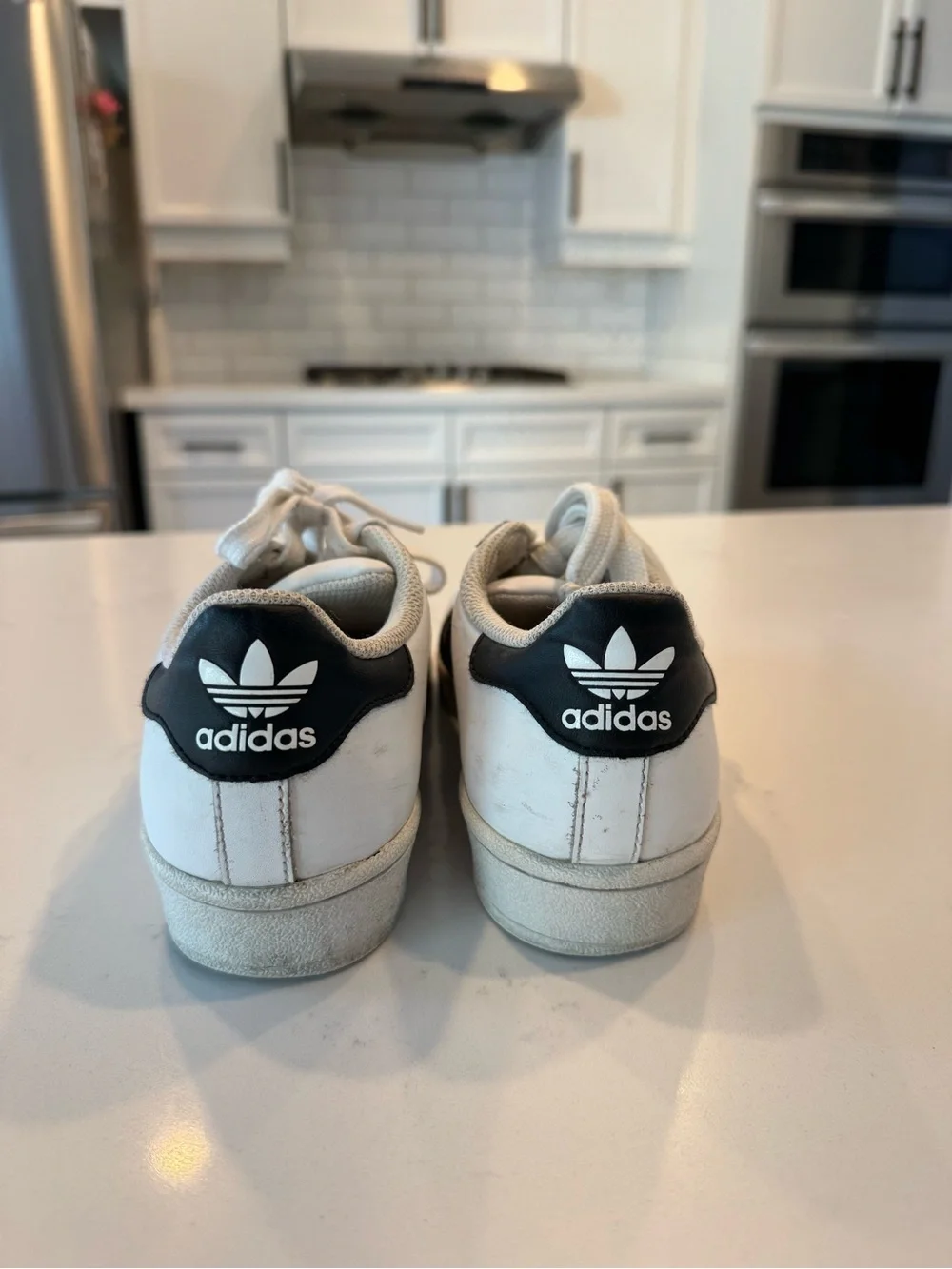 adidas Kids White and Black Superstar Sneakers